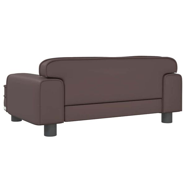 vidaXL Κρεβάτι Σκύλου Καφέ 70 x 45 x 30 εκ. από Συνθετικό Δέρμα