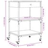 vidaXL Τρόλεϊ Κουζίνας Καφέ Δρυς 60x48x89,5 εκ. από Επεξεργασμένο Ξύλο