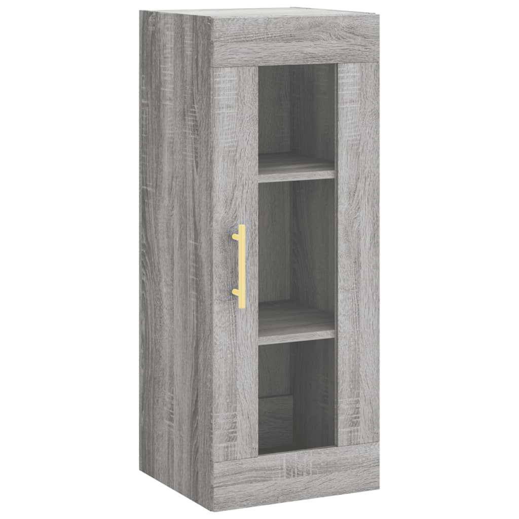 vidaXL Μπουφές Sonoma Γκρι 34,5 x 34 x 180 εκ. από Επεξεργασμένο Ξύλο