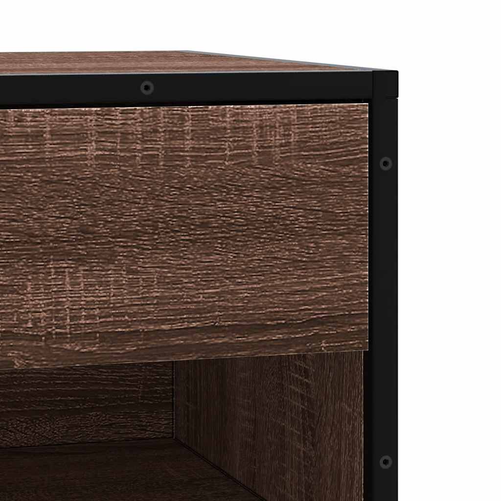 vidaXL Παγκάκι παπουτσιών καφέ δρυς 60x40x53,5 cm