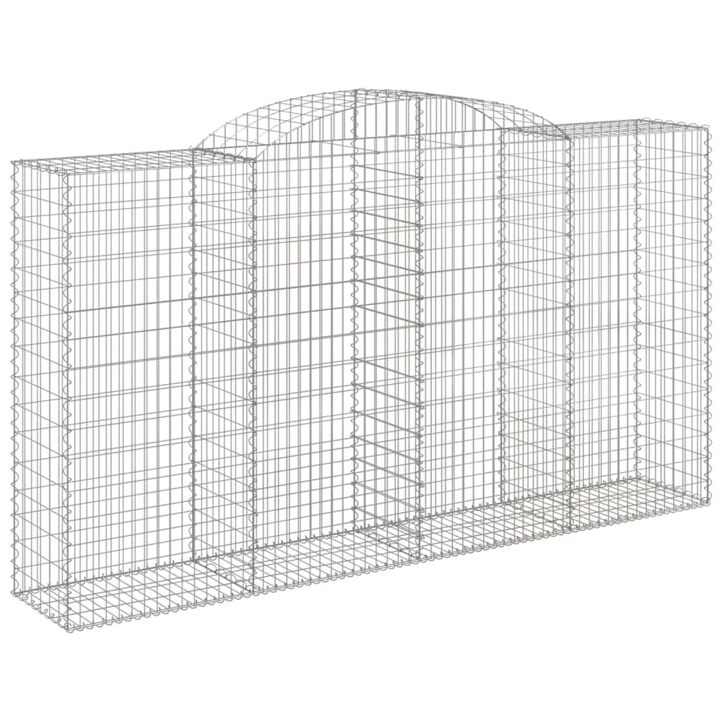vidaXL Συρματοκιβώτια Τοξωτά 3 τεμ. 300x50x160/180 εκ. Γαλβαν. Ατσάλι