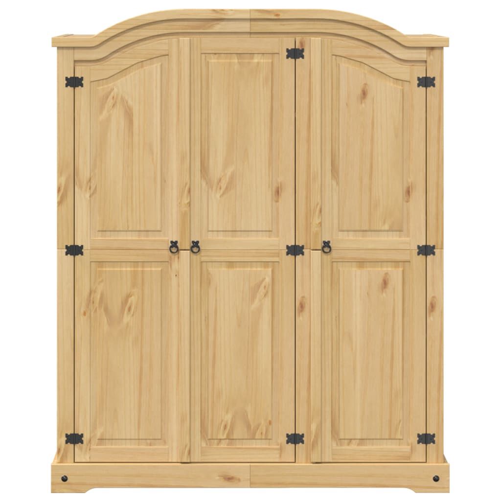vidaXL Ντουλάπα Corona 151,5x52x186 εκ. από Μασίφ Ξύλο Πεύκου