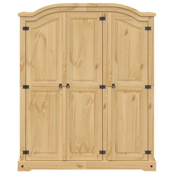 vidaXL Ντουλάπα Corona 151,5x52x186 εκ. από Μασίφ Ξύλο Πεύκου