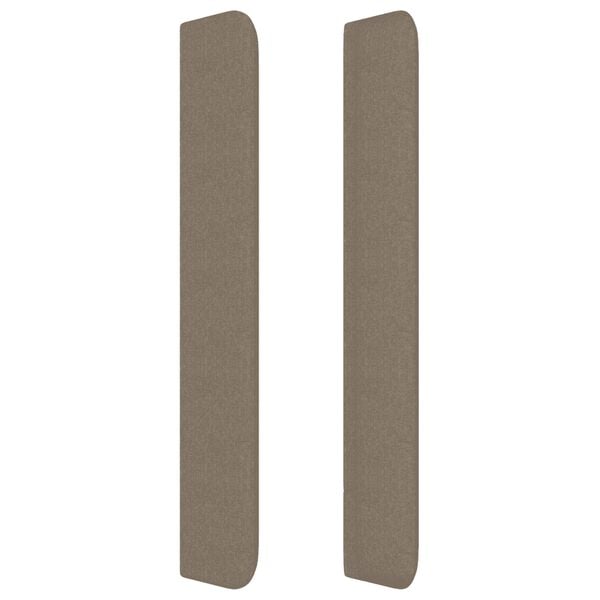vidaXL Κεφαλάρι Κρεβατιού LED Taupe 103x16x118/128 εκ. Υφασμάτινο
