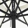 vidaXL Ομπρέλα Κήπου Λευκό και Μαύρο 295 x 295 x 245 εκ