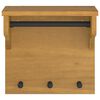 vidaXL Επίτοιχη κρεμάστρα παλτών SANDNES 43x30x42 εκ. Πεύκο μασίφ ξύλο