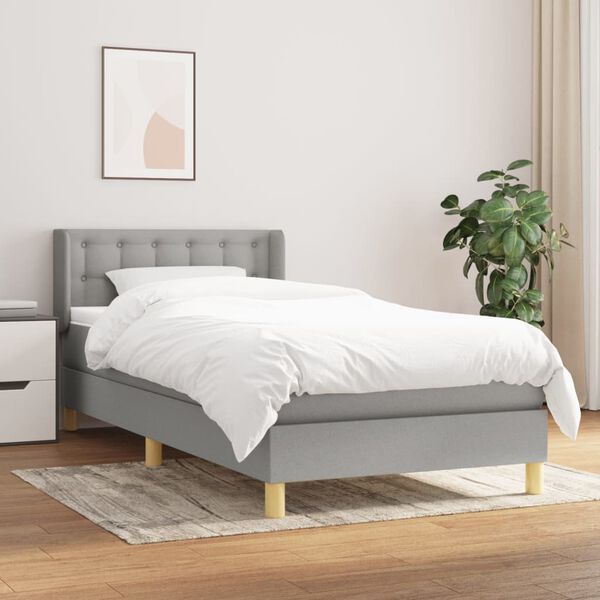 vidaXL &Kappa;&rho;&epsilon;&beta;ά&tau;&iota; Boxspring &mu;&epsilon; &Sigma;&tau;&rho;ώ&mu;&alpha; &Alpha;&nu;&omicron;&iota;&chi;&tau;ό &Gamma;&kappa;&rho;&iota; 90x200 &epsilon;&kappa;. &Upsilon;&phi;&alpha;&sigma;&mu;ά&tau;&iota;&nu;&omicron;