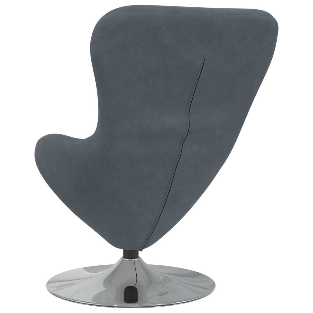 vidaXL Πολυθρόνα Αυγού Dark Grey Velvet
