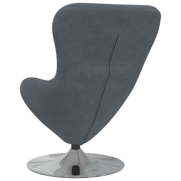 vidaXL Πολυθρόνα Αυγού Dark Grey Velvet