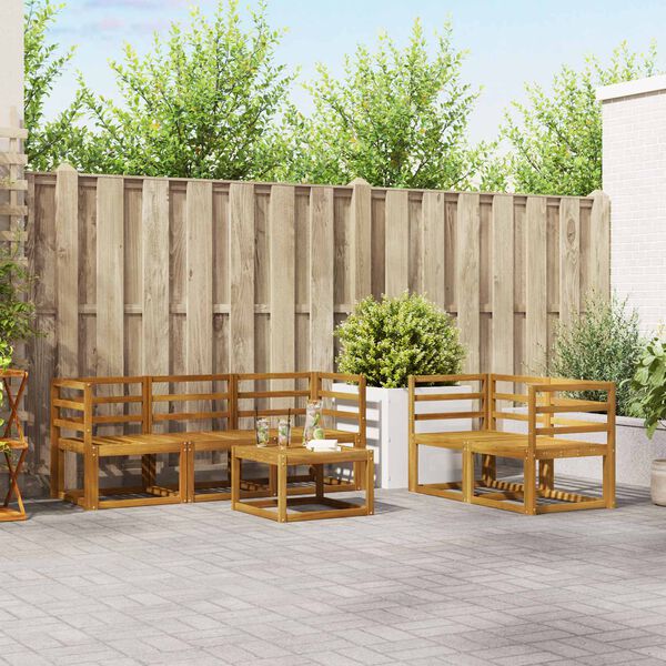 vidaXL &Sigma;&epsilon;&iota;&rho;ά &Kappa;&alpha;&nu;&alpha;&pi;έ &Epsilon;&xi;&omega;&tau;&epsilon;&rho;&iota;&kappa;&omicron;ύ &mu;&epsilon; &mu;&alpha;&xi;&iota;&lambda;ά&rho;&iota; 6 pcs &Phi;&upsilon;&sigma;&iota;&kappa;ό &kappa;&alpha;&iota; &Kappa;&rho;έ&mu;&alpha;