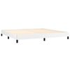 vidaXL Κρεβάτι Boxspring με Στρώμα Λευκό 200x200 εκ. Συνθετικό Δέρμα