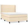 vidaXL &Kappa;&rho;&epsilon;&beta;ά&tau;&iota; Boxspring &mu;&epsilon; &Sigma;&tau;&rho;ώ&mu;&alpha; &Kappa;&rho;&epsilon;&mu; 140x190 &epsilon;&kappa;. &Upsilon;&phi;&alpha;&sigma;&mu;ά&tau;&iota;&nu;&omicron;
