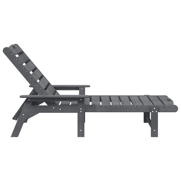 vidaXL Ξαπλώστρα Ανοιχτό Γκρι 53x162x98.5 εκ, HDPE