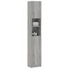 vidaXL Ντουλάπι Μπάνιου Γκρι Sonoma 32x25,5x190 εκ. Επεξεργασμένο Ξύλο