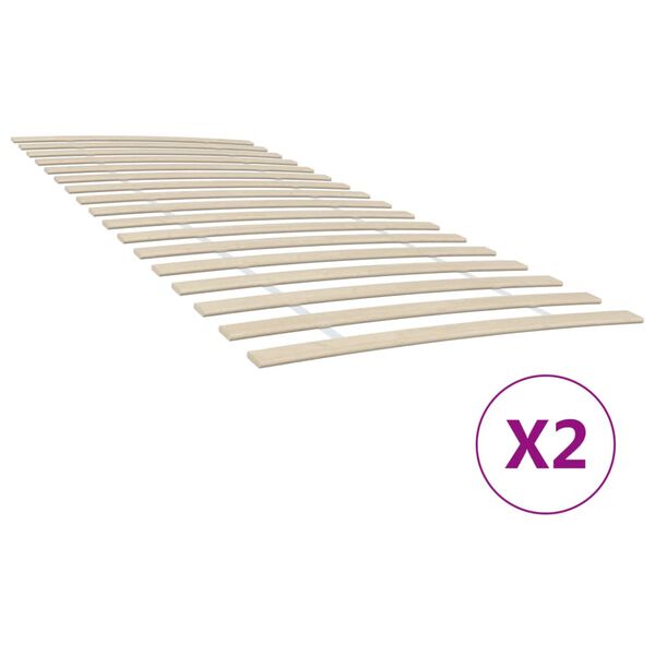 vidaXL Τελάρα Κρεβατιού με 34 Σανίδες 2 Τεμ. 100 x 200 εκ.