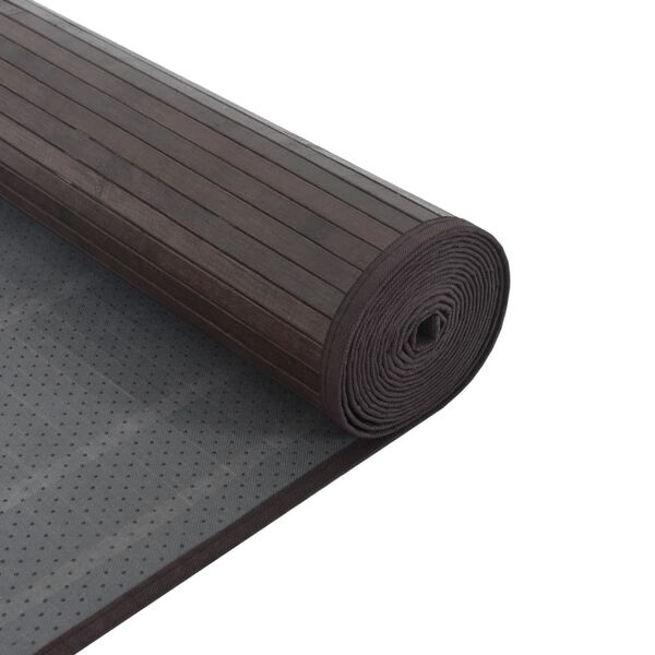 vidaXL Χαλί Ορθογώνιο Σκούρο Καφέ 70 x 400 εκ. Μπαμπού