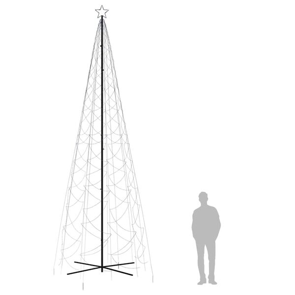 vidaXL Χριστουγεννιάτικο Δέντρο Κώνος 1400 LED Μπλε 160 x 500 εκ.