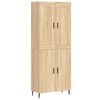 vidaXL Ντουλάπι Sonoma δρυς 69,5 x 34 x 180 εκ. από Επεξεργασμένο Ξύλο