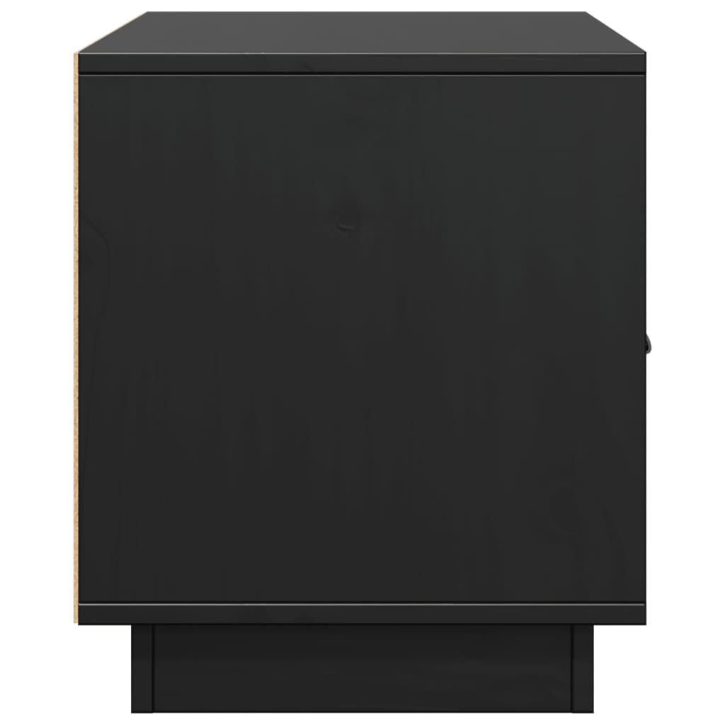vidaXL Έπιπλο Τηλεόρασης Μαύρο 80 x 34 x 40 εκ. από Μασίφ Ξύλο Πεύκου