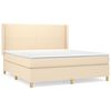 vidaXL &Kappa;&rho;&epsilon;&beta;ά&tau;&iota; Boxspring &mu;&epsilon; &Sigma;&tau;&rho;ώ&mu;&alpha; &Kappa;&rho;&epsilon;&mu; 160x200 &epsilon;&kappa;. &Upsilon;&phi;&alpha;&sigma;&mu;ά&tau;&iota;&nu;&omicron;