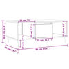 vidaXL Τραπεζάκι Σαλονιού Γκρι Sonoma 90x50x36,5εκ. Επεξεργασμένο Ξύλο