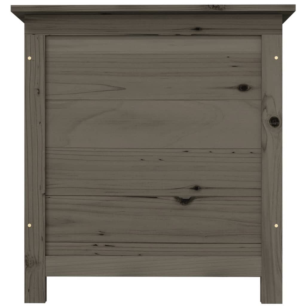 vidaXL Κουτί Μαξιλαριών Εξ. Χώρου Ανθρακί 50x50x56 εκ. Μασίφ Ελάτη