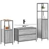 vidaXL Σετ Επίπλων Μπάνιου με ράφι 3 pcs Γκρι sonoma 90 x 34.5 x 60 εκ