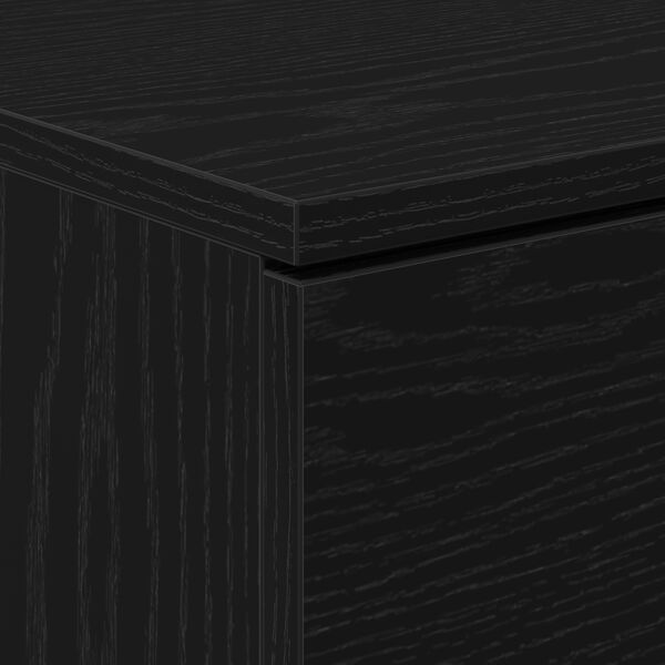 vidaXL Κομοδίνο 2 pcs Μαύρη δρυς 40 x 65 x 65 εκ. Επεξεργασμένο ξύλο