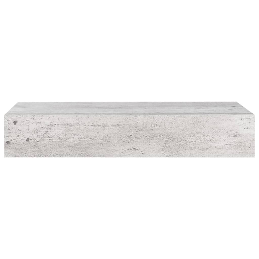 vidaXL Ράφια Τοίχου Συρτάρια 2 τεμ. Γκρι Σκυρ. 60x23,5x10 εκ από MDF