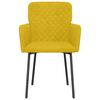 vidaXL Καρέκλες Τραπεζαρίας 2 τεμ. Κίτρινες Βελούδινες