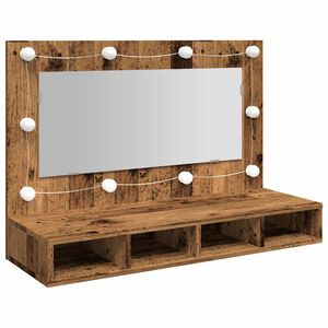 vidaXL &Nu;&tau;&omicron;&upsilon;&lambda;ά&pi;&iota; &kappa;&alpha;&theta;&rho;έ&phi;&tau;&eta; &mu;&epsilon; LED &Pi;&alpha;&lambda;&iota;ό &xi;ύ&lambda;&omicron; 90x31,5x62 cm