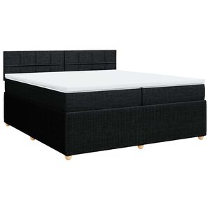 vidaXL &Kappa;&rho;&epsilon;&beta;ά&tau;&iota; Boxspring &mu;&epsilon; &Sigma;&tau;&rho;ώ&mu;&alpha; &Mu;&alpha;ύ&rho;&omicron; 200x200 &epsilon;&kappa;. &Upsilon;&phi;&alpha;&sigma;&mu;ά&tau;&iota;&nu;&omicron;