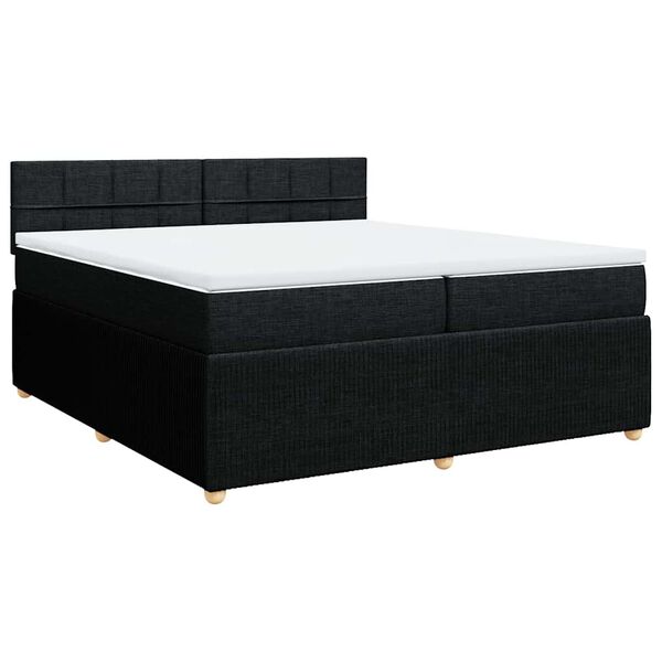 vidaXL &Kappa;&rho;&epsilon;&beta;ά&tau;&iota; Boxspring &mu;&epsilon; &Sigma;&tau;&rho;ώ&mu;&alpha; &Mu;&alpha;ύ&rho;&omicron; 200x200 &epsilon;&kappa;. &Upsilon;&phi;&alpha;&sigma;&mu;ά&tau;&iota;&nu;&omicron;