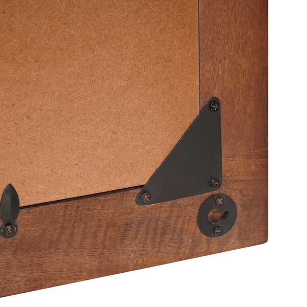 vidaXL Καθρέφτης Καφέ, ασημί 50 x 70 cm Στερεό ξύλο μάνγκο, γυαλί