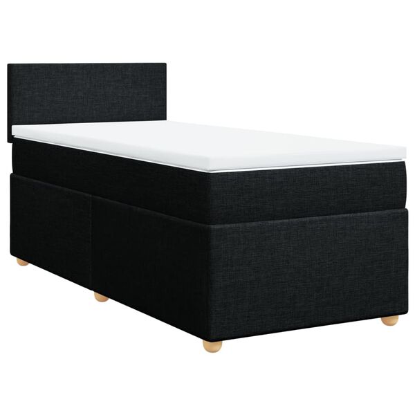 vidaXL &Kappa;&rho;&epsilon;&beta;ά&tau;&iota; Boxspring &mu;&epsilon; &Sigma;&tau;&rho;ώ&mu;&alpha; &Mu;&alpha;ύ&rho;&omicron; 80 x 200 &epsilon;&kappa;. &Upsilon;&phi;&alpha;&sigma;&mu;ά&tau;&iota;&nu;&omicron;