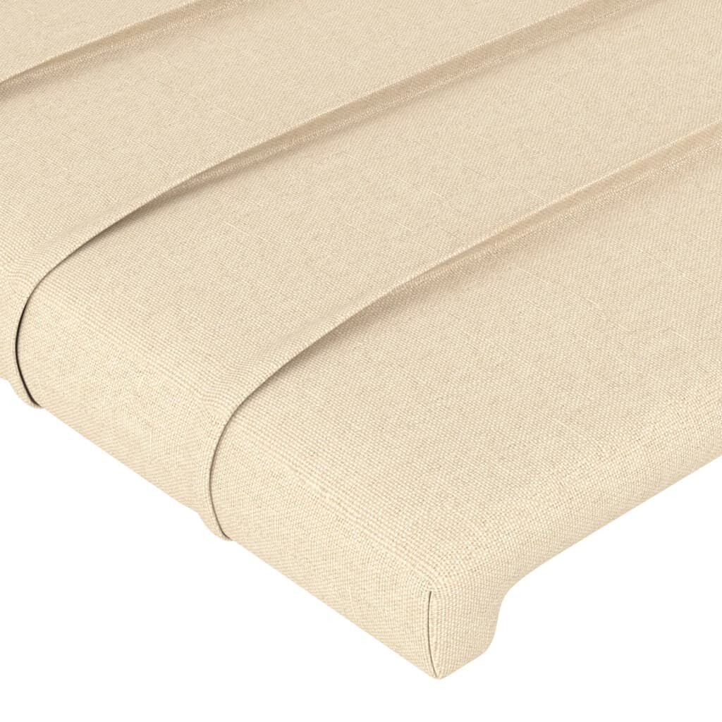 vidaXL Κεφαλάρια Κρεβατιού 2 τεμ. Κρεμ 100x5x78/88 εκ. Υφασμάτινο