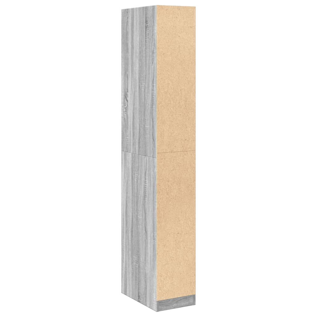 vidaXL Ντουλάπα Γκρι Sonoma 30x50x200 εκ. από Επεξεργασμένο Ξύλο