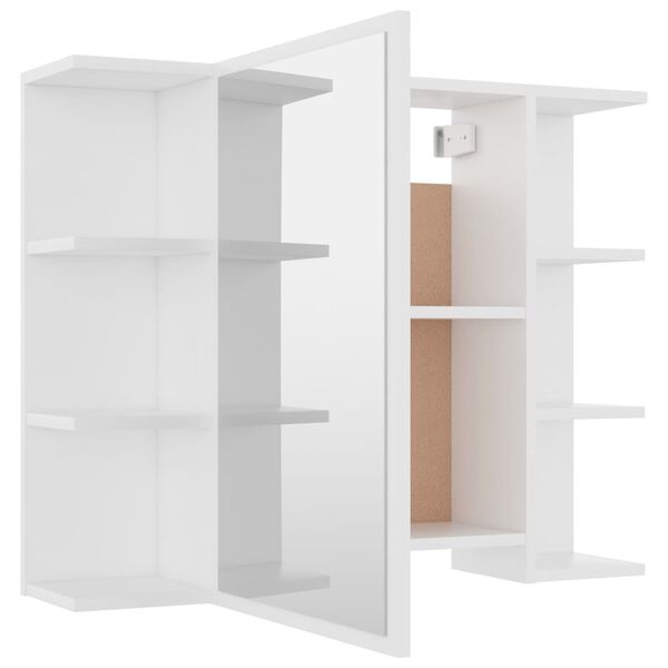 vidaXL Καθρέφτης Μπάνιου με Ντουλάπι Λευκό 80x20,5x64 εκ. Επεξ. Ξύλο
