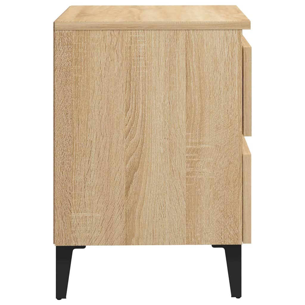 vidaXL Κομοδίνα 2 τεμ. Sonoma Δρυς 40 x 35 x 50 εκ. από Επεξ. Ξύλο