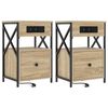 vidaXL &Kappa;&omicron;&mu;&omicron;&delta;ί&nu;&omicron; 2 &tau;&mu;&chi;. &Delta;&rho;ύ&sigmaf; Sonoma 40 x 31 x 60 &epsilon;&kappa;. &Epsilon;&pi;&epsilon;&xi;&epsilon;&rho;&gamma;&alpha;&sigma;&mu;έ&nu;&omicron; &Xi;ύ&lambda;&omicron;