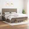 vidaXL &Kappa;&rho;&epsilon;&beta;ά&tau;&iota; Boxspring &mu;&epsilon; &Sigma;&tau;&rho;ώ&mu;&alpha; Taupe 200x200 &epsilon;&kappa;. &Upsilon;&phi;&alpha;&sigma;&mu;ά&tau;&iota;&nu;&omicron;