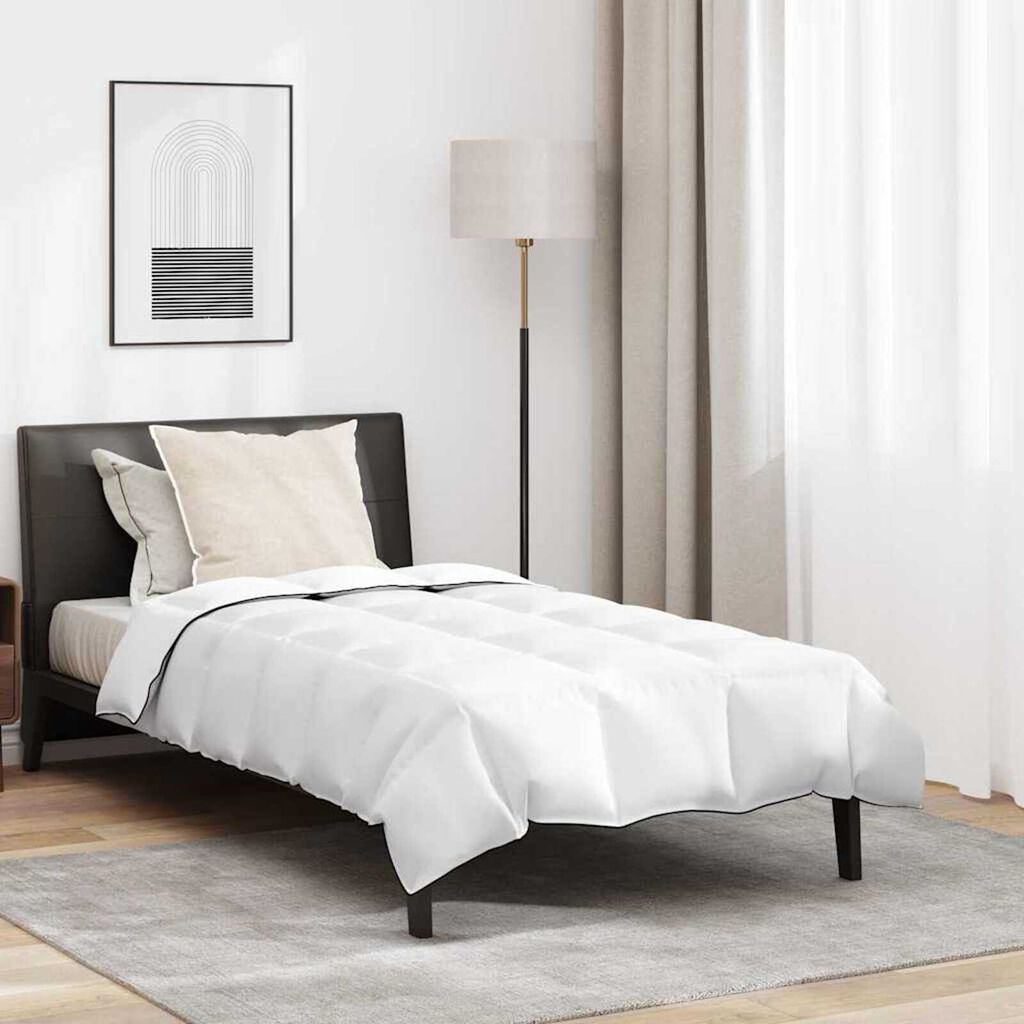 vidaXL Σετ Παπλωμάτων με μαξιλάρι 2 pcs Λευκό 135 x 220 εκ. Πούπουλο