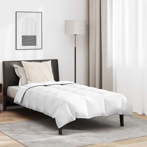 vidaXL Σετ Παπλωμάτων με μαξιλάρι 2 pcs Λευκό 135 x 220 εκ. Πούπουλο
