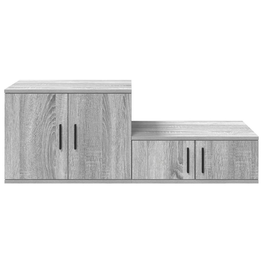 vidaXL Ντουλάπα Αποθήκης Γκρι Σοφίτα 127x41x40 εκ. Κατασκευασμένο από Ξύλο