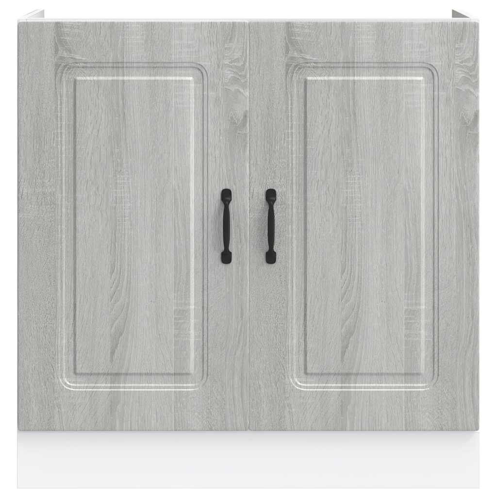vidaXL Ντουλάπι βάσης νεροχύτη "Kalmar" Γκρι Sonoma 80x46x81,5 cm