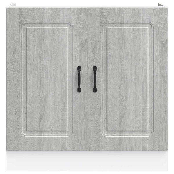 vidaXL Ντουλάπι βάσης νεροχύτη "Kalmar" Γκρι Sonoma 80x46x81,5 cm
