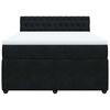vidaXL Κρεβάτι Boxspring με Στρώμα Μαύρο 140x190 εκ. Βελούδινο