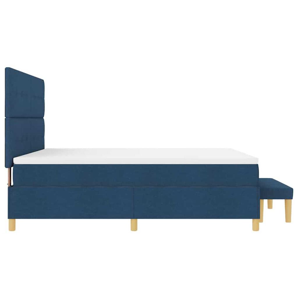 vidaXL Κρεβάτι με ελατήρια με στρώμα Μπλε 180 x 200 cm ύφασμα