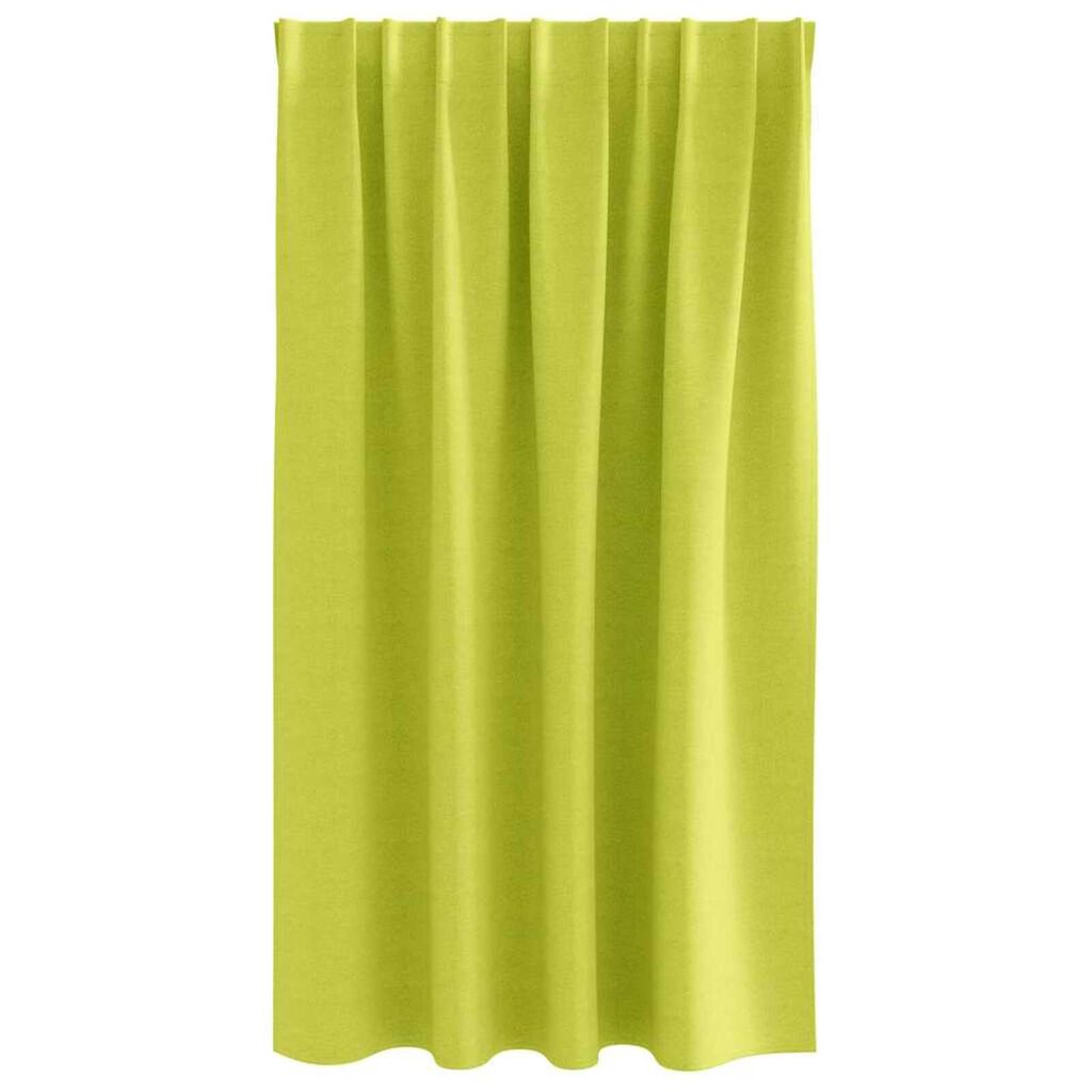 vidaXL Κουρτίνες με κουρτίνες 2 pcs Λαχανί Πολυεστέρας