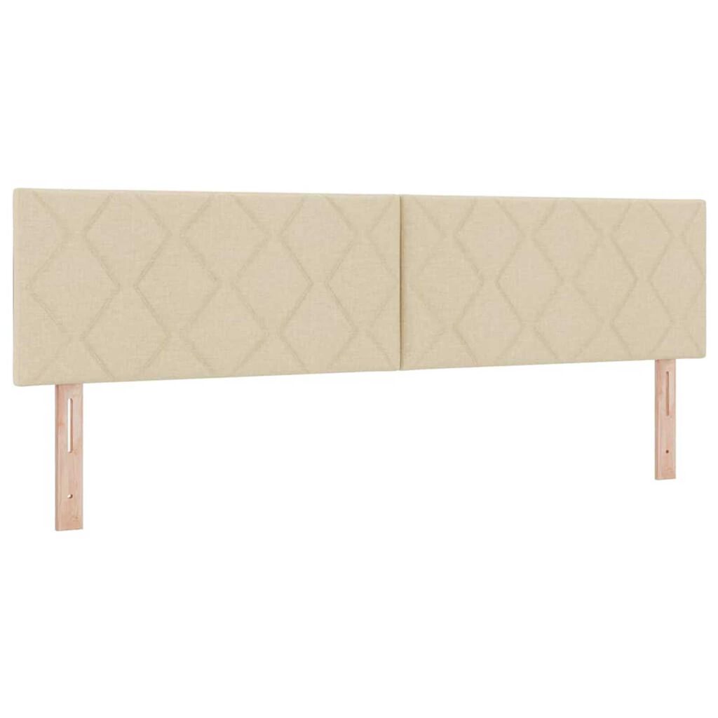 vidaXL Κρεβάτι με Ελατήρια με στρώμα Κρεμ 180 x 200 cm ύφασμα